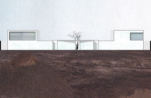 dreifamilienhaus, schnittansicht 2