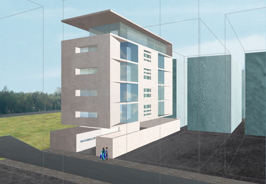 mehrfamilienhaus 50-50, gesamtperspektive