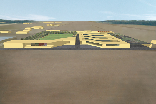 tagore einstein center, vogelperspektive vom eingang