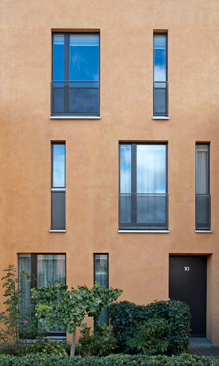 eigenheimsiedlung biesdorf, ansicht einzelgebaeude frontal