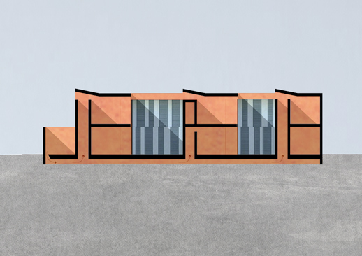 familienwohnhaus in doha, schnitt