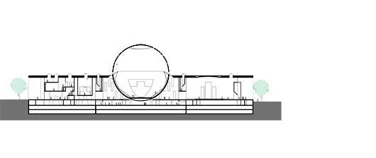 wettbewerb koptisches zentrum sankt mark's, schnitt a-a