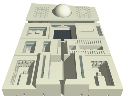 wettbewerb koptisches zentrum sankt mark's, vogelperspektive